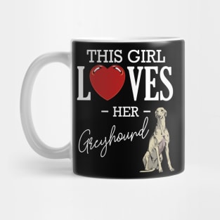 Sighthound - This Girl Loves Her Greyhound - Dog Love Heart Mug